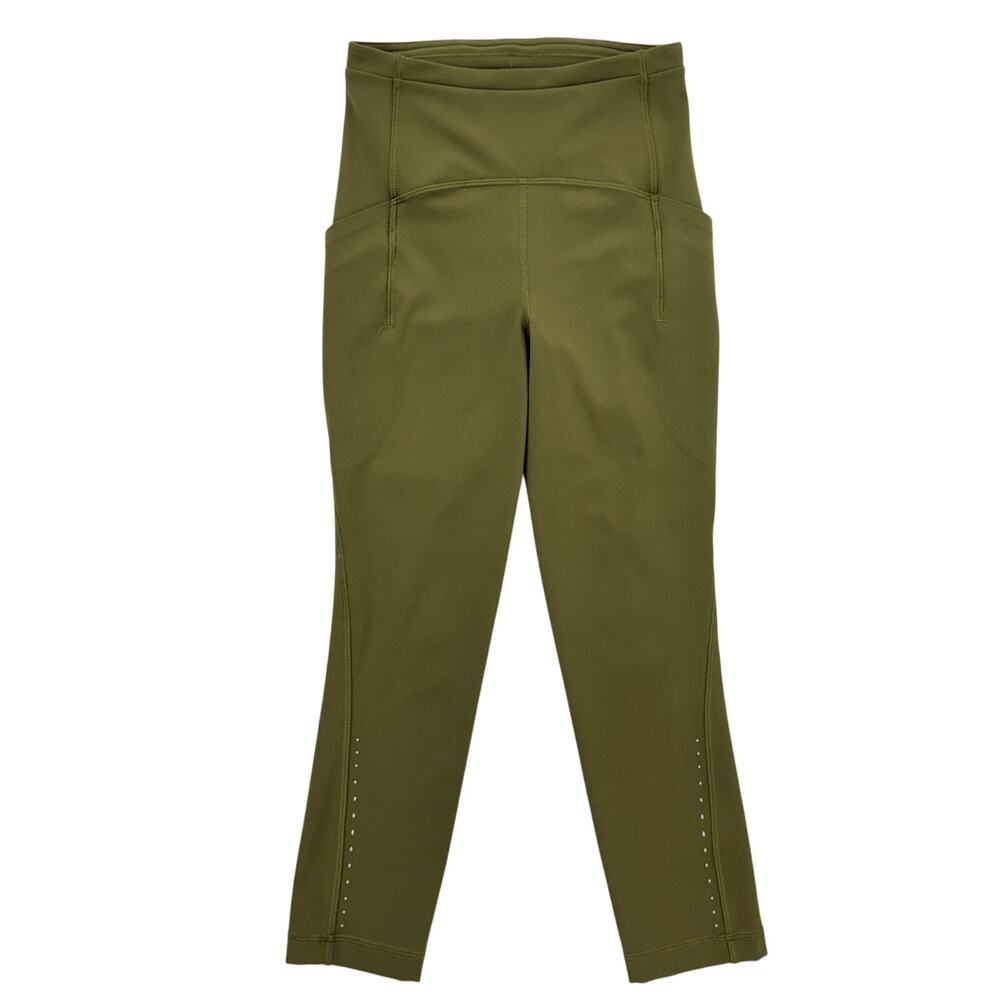 Lululemon Swift Speed High-Rise Crop 21" Leggings in Bronze Green Size 2